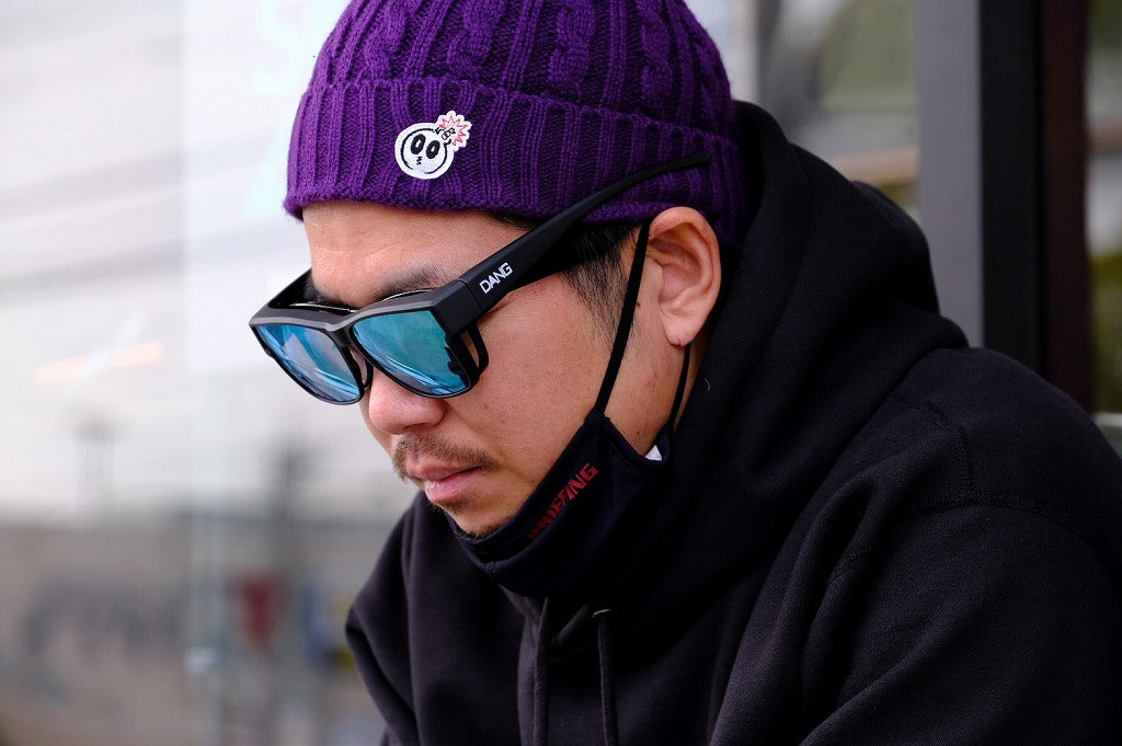 【眼鏡の上から掛けられるオーバーグラス】Mondo JP ブラック x グリーン・ミラー 日本製偏光レンズ[vidgov0007]