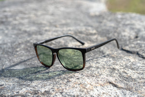 画像をギャラリービューアに読み込む, RECOIL ブラック / ブラウン べっ甲柄グラデーション x グリーンシルバー・クリアミラー 偏光レンズ[vidg00499]
