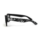 LOCO Black with White Splash x Chrome Mirror Polarized (polarized lenses) [vidg00405]