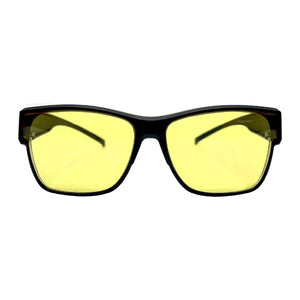 Load image into Gallery viewer, 【3/7新発売】【眼鏡の上から掛けられる！夜間用】MONDO JP ブラック x ライトイエロー 日本製ハイコントラスト・ナイトレンズ [vidgov0008]
